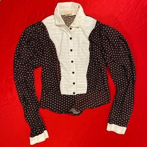 byer california vintage victorian button up blouse